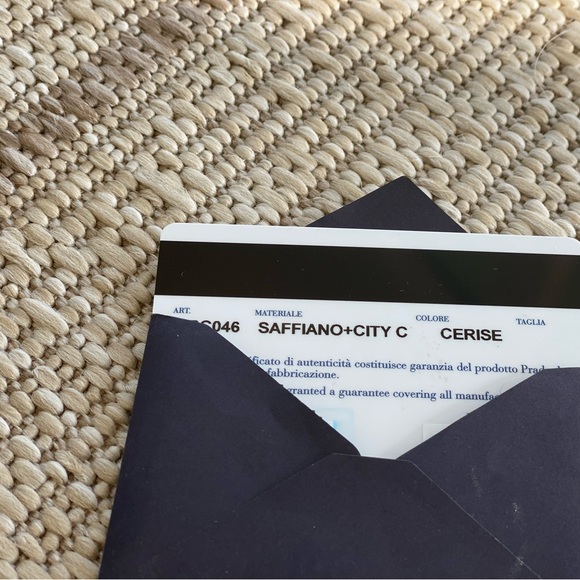 Prada Burgendy Saffiano city C Lux leather Studded Idol Should bag - Picture 10 of 13